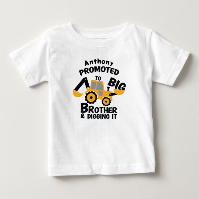 Promoted to Big Brother Baby Fine Jersey T-Shirt (Front)