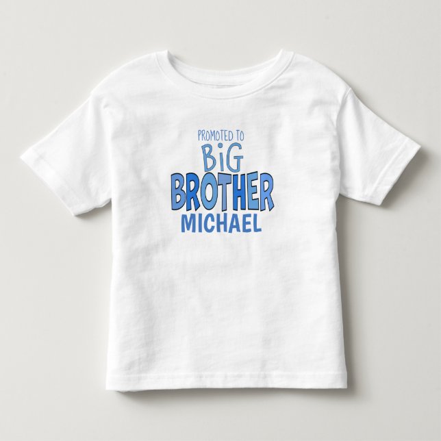 Promoted to Big Brother Boy Cute Modern Toddler T-shirt (Front)