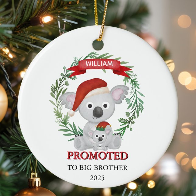 Promoted to Big Brother Custom Koala Siblings  Ceramic Ornament (Creator Uploaded)