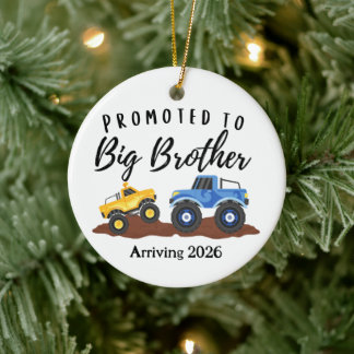 Promoted to Big Brother Dump Truck  Ceramic Ornament
