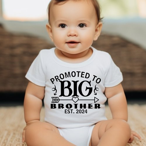 Promoted to big brother est baby bodysuit