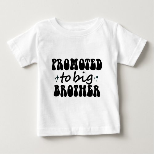 Promoted to Big Brother Groovy Retro SVG Baby T_Shirt