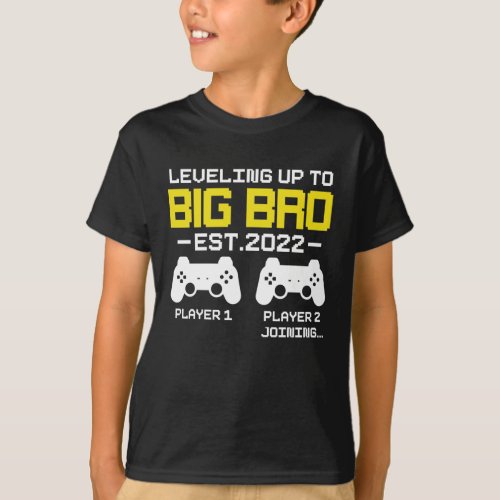 Promoted To Big Brother Leveled Up To Big Brother  T_Shirt