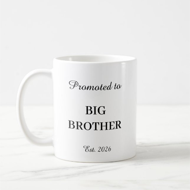Promoted To Big Brother Mug – Pregnancy Gift (Left)