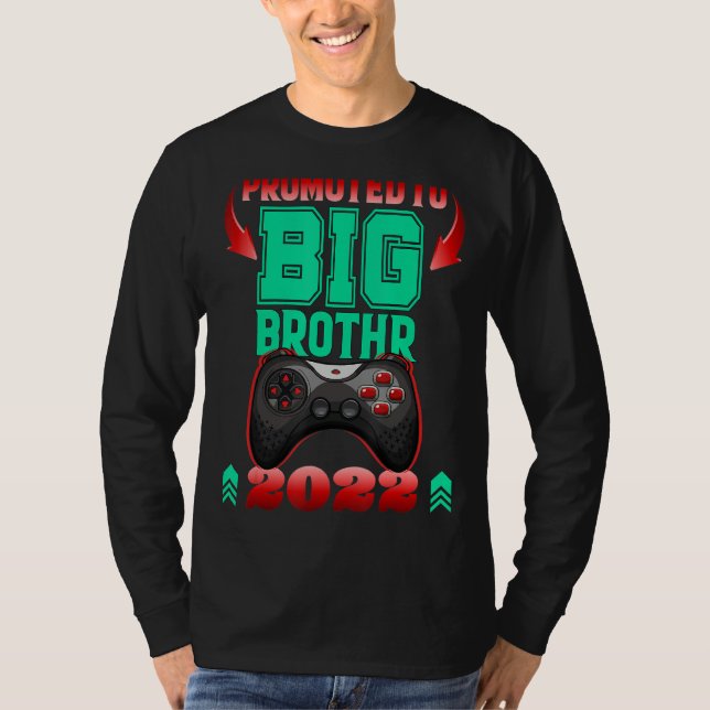 Promoted To Big Brother Outfit Big Brother Gamer T-Shirt (Front)