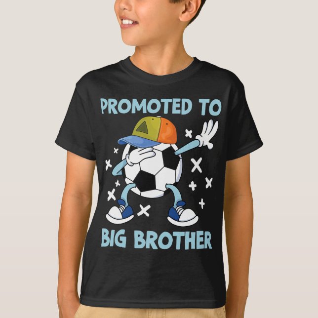 Promoted To Big Brother Soccer Design  T-Shirt (Front)