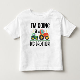 Promoted to Big Brother Tractor, Cute Farm Toddler T-shirt