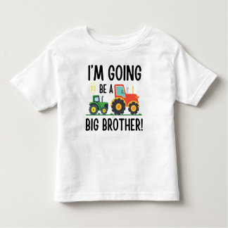 Promoted to Big Brother Tractor, Cute Farm Toddler T-shirt