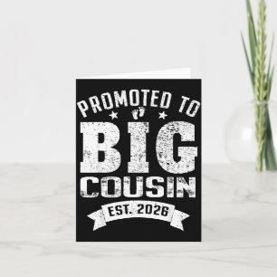 Promoted To Big Cousin 2026 Cool Cousin Baby Annou Card