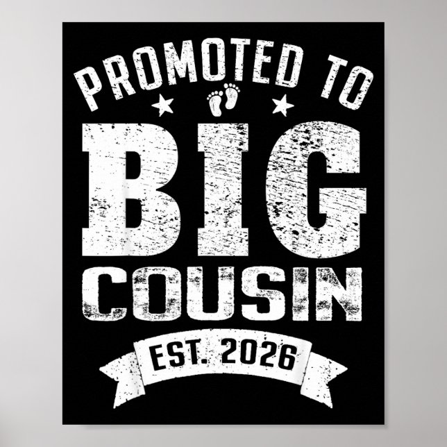 Promoted To Big Cousin 2026 Cool Cousin Baby Annou Poster (Front)