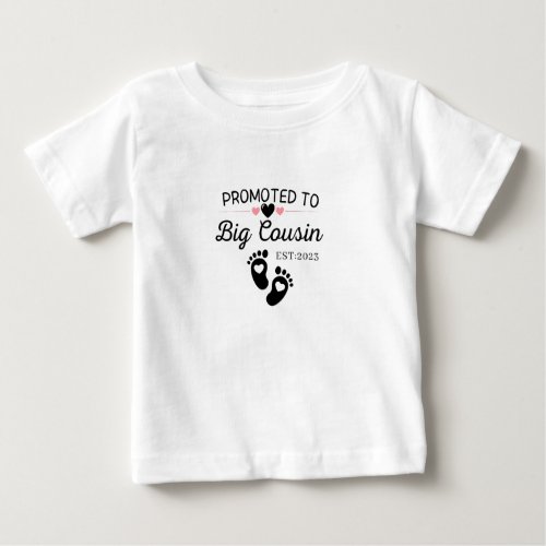 Promoted To Big Cousin Est 2023  Baby T_Shirt
