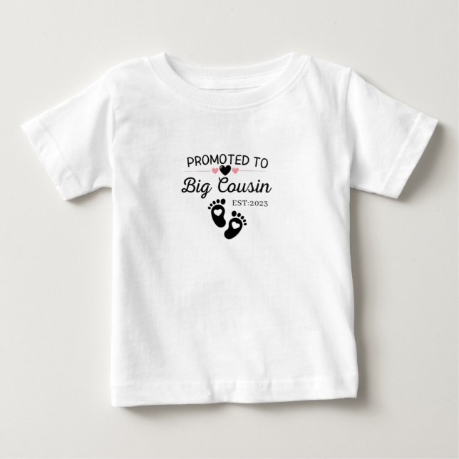 Promoted To Big Cousin Est 2023  Baby T-Shirt (Front)