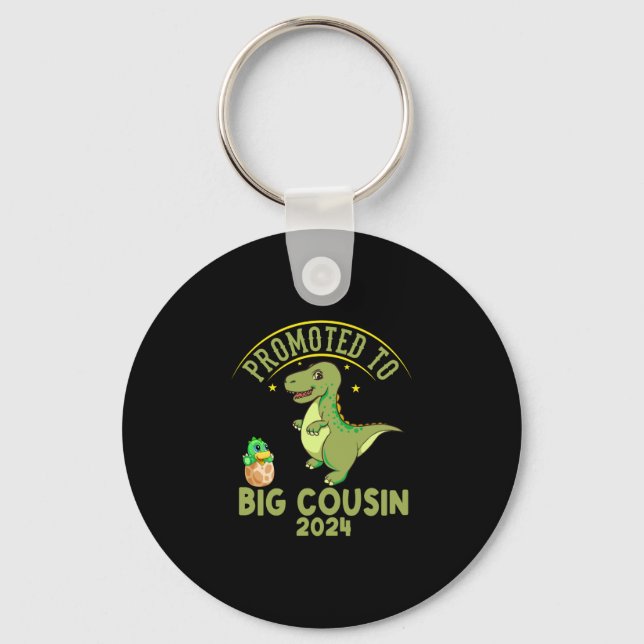 Promoted To Big Cousin Est 2024 , Funny Cousins Keychain (Front)