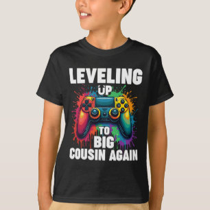 Promoted To Big Cousin Gamer Leveling Up To Big Co T-Shirt