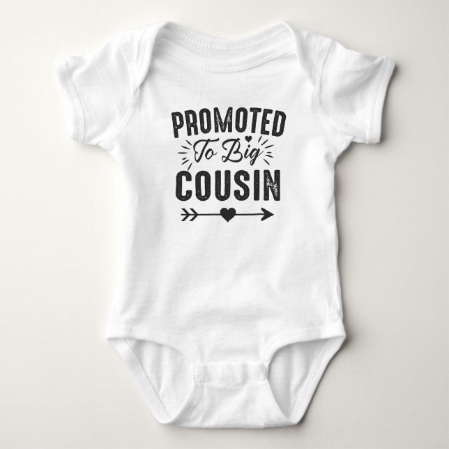 Promoted to Big Cousin Matching Family Baby Bodysuit (Front)