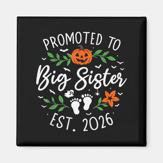 Promoted To Big Sister 2026 Pregnancy Announcement Magnet (Front)