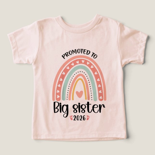 Promoted To Big Sister 2026 Toddler Girls Toddler T-shirt (Design Front)