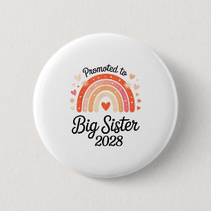 Promoted To Big Sister 2028 New Baby Pregnancy Ann Button