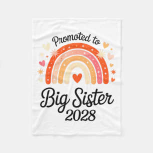 Promoted To Big Sister 2028 New Baby Pregnancy Ann Fleece Blanket