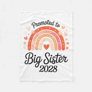Promoted To Big Sister 2028 New Baby Pregnancy Ann Fleece Blanket