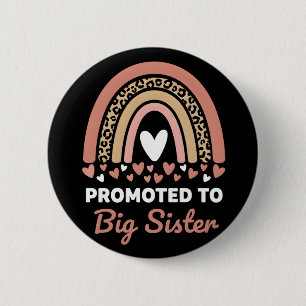 Promoted to Big Sister Adorable 2026 Baby Button