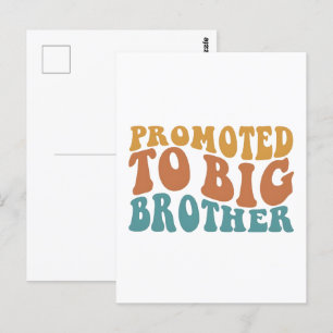 Promoted to big sister, big brother shirt, postcard