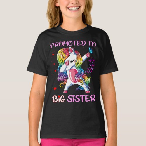 Promoted to big sister butterfly 2 T_Shirt