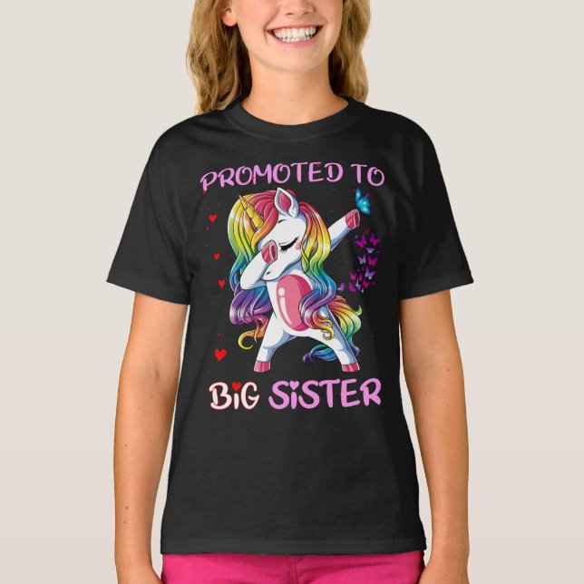 Promoted to big sister butterfly 2 T-Shirt (Front)