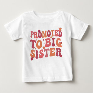 Promoted To Big Sister Groovy fall Baby T-Shirt