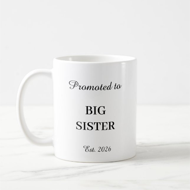 Promoted To Big Sister Mug (Left)