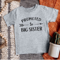 Promoted to Big Sister New Baby Announcement Baby T-Shirt