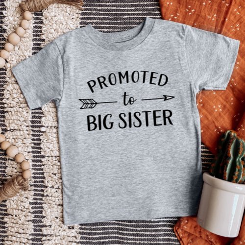 Promoted to Big Sister New Baby Announcement Baby T_Shirt