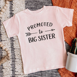 Promoted to Big Sister New Baby Announcement Toddler T-shirt