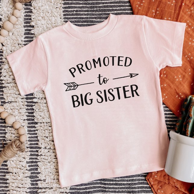 Promoted to Big Sister New Baby Announcement Toddler T-shirt (Creator Uploaded)