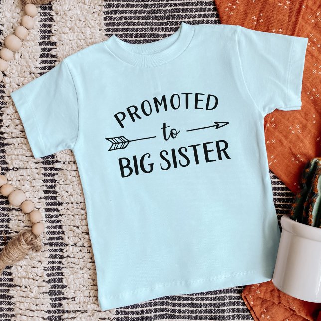 Promoted to Big Sister New Baby Announcement Toddler T-shirt (Creator Uploaded)