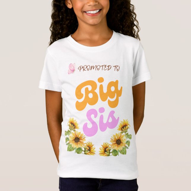 Promoted to Big Sister Shirt Baby Pregnancy Reveal (Front)