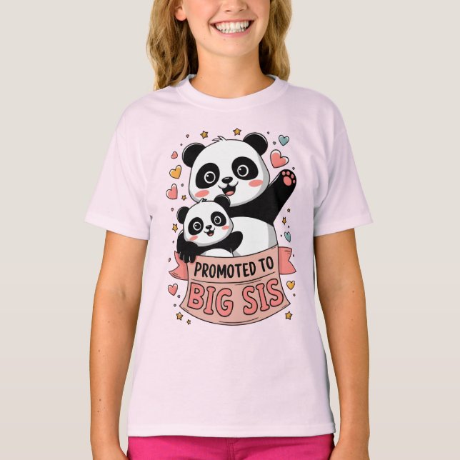 Promoted to Big Sister T-Shirt (Front)