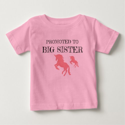 Promoted to Big Sister Unicorn T_shirt