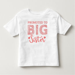 Promoted to Big Sister with Heart Toddler T-shirt