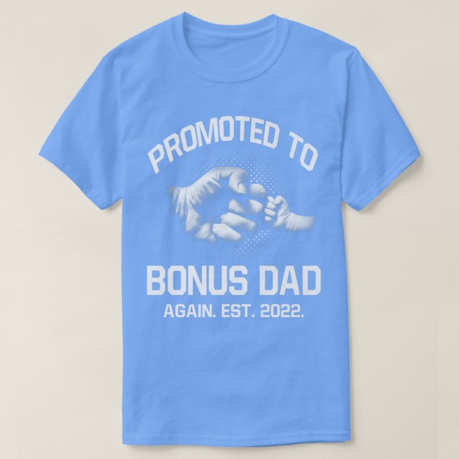 Promoted To Bonus Dad Again EST 2022 Christmas Fat T-Shirt (Design Front)