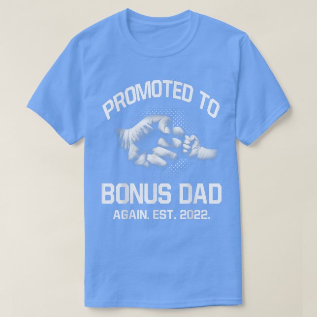 Promoted To Bonus Dad Again EST 2022 Christmas Fat T-Shirt (Design Front)