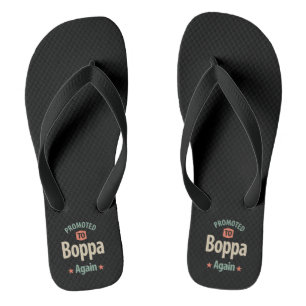 Promoted To Boppa Again   Father Grandfather Gift Flip Flops
