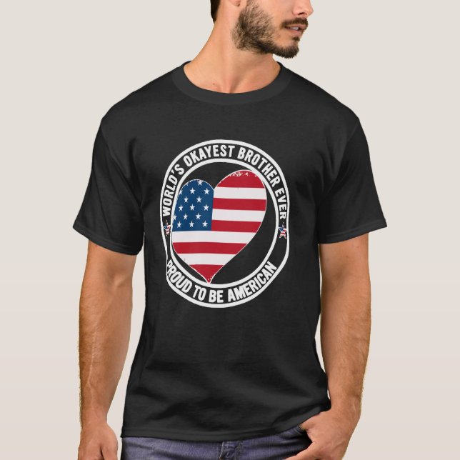 Promoted To Bro Best American Boy Kid World Okayes T-Shirt (Front)