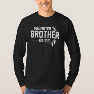 Promoted to Brother 2023 First Time Father New Bro T-Shirt