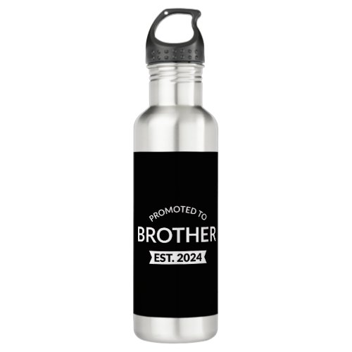 Promoted To Brother Est 2024 II Stainless Steel Water Bottle