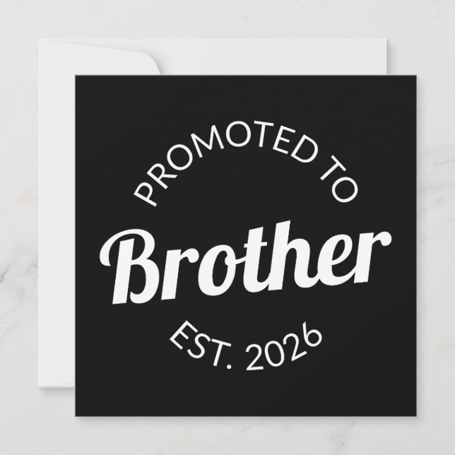 Promoted To Brother Est. 2026 I Card (Front)