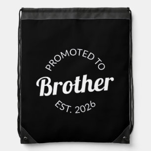 Promoted To Brother Est. 2026 I Drawstring Bag
