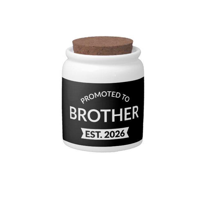 Promoted To Brother Est. 2026 II Candy Jar (Front)