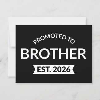 Promoted To Brother Est. 2026 II Postcard