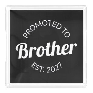 Promoted To Brother Est 2027 Big Brother I Acrylic Tray